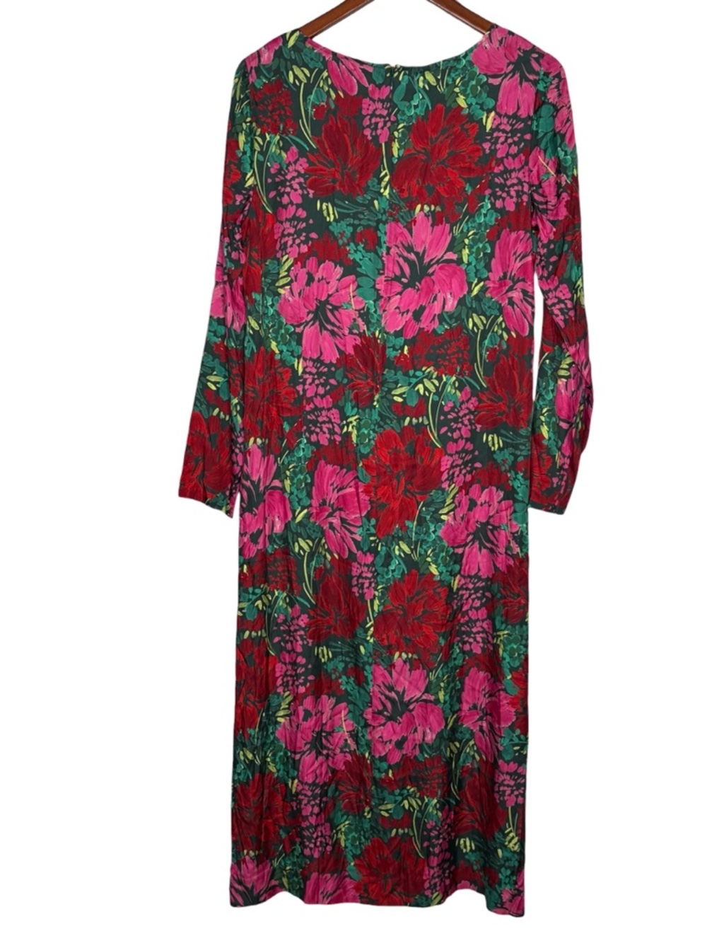 NWT Vineyard Vines Silk Blend Twill Midi Dress •  Size L • Brush Floral - Picture 6 of 13